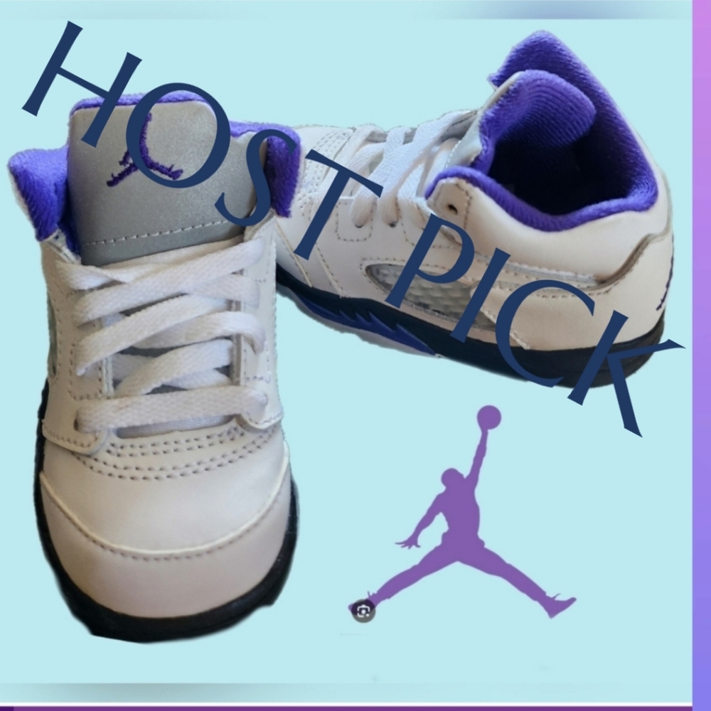 NIKE AIR JORDAN 5 RETRO TD CONCORD TODDLER SIZE 5C LIKE NEW
